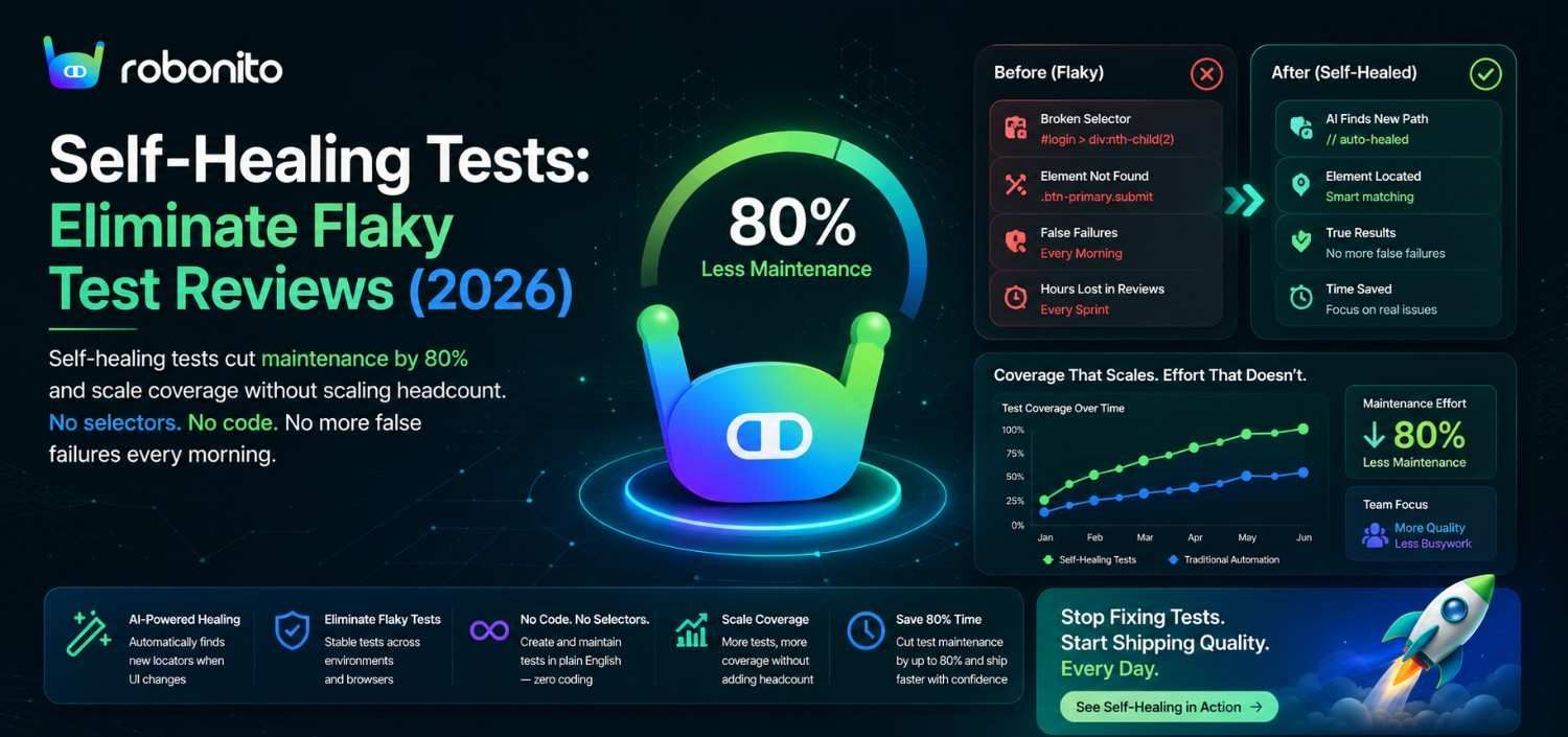 Self-healing tests for effortless automation