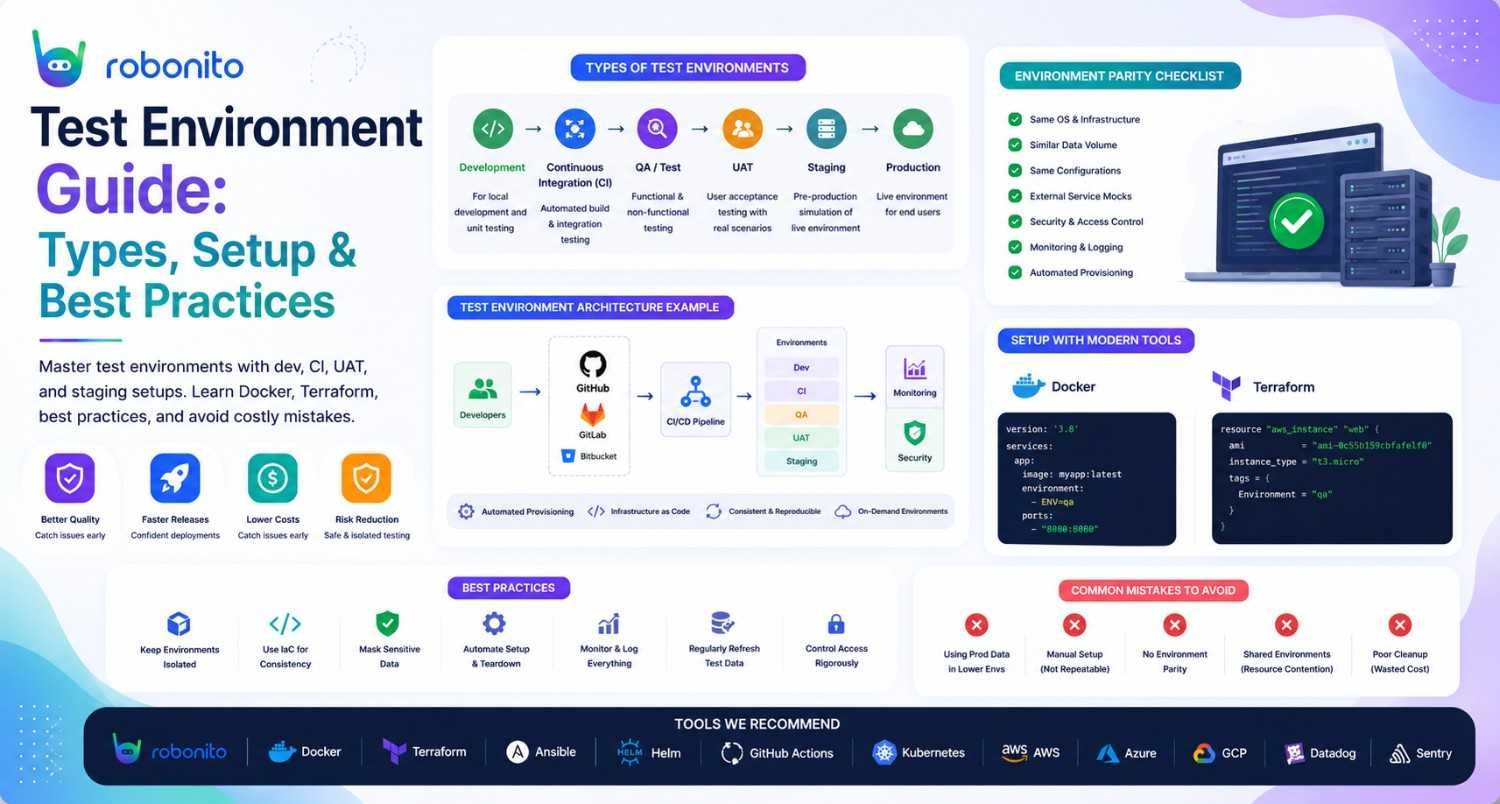 Test Environment: Types, Setup & Best Practices Guide (2026)